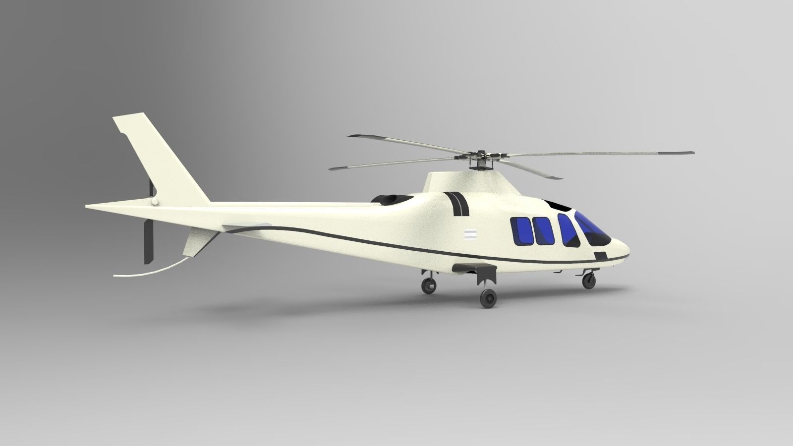 Helicopter AW109 3D model_1