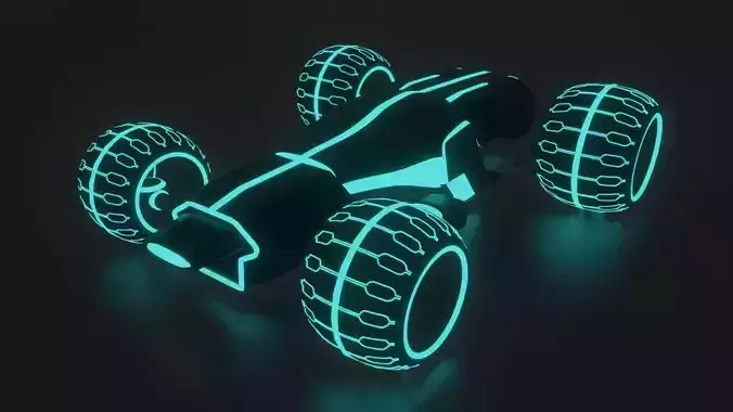 Sci-Fi car of Tron legacy light runner 3D model