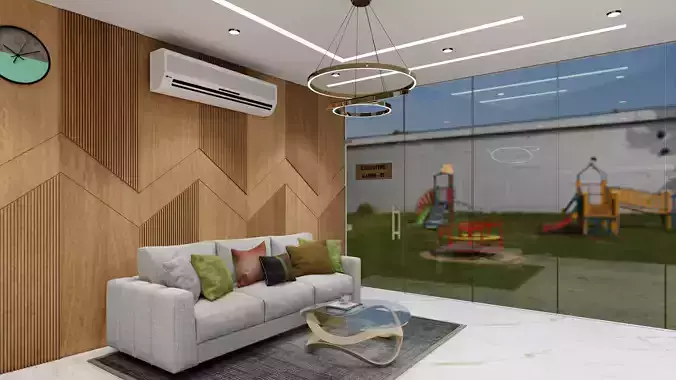 office reception model Low-poly 3D model