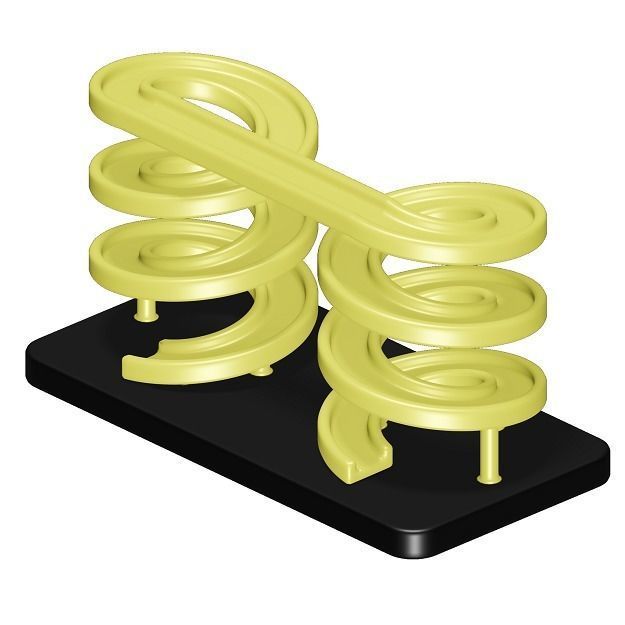 Toddler Spiral Bridge Toy 3D model_2