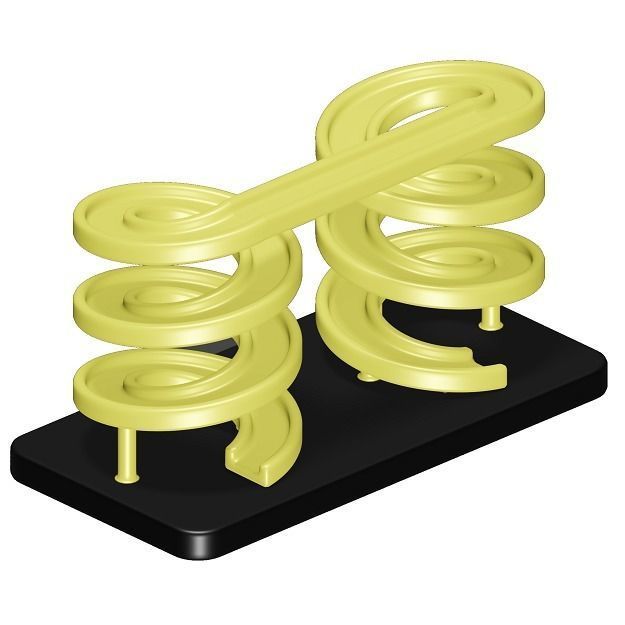 Toddler Spiral Bridge Toy 3D model_1