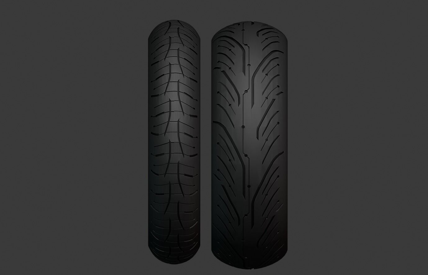 Miche Tire Motorcycle Low-poly 3D model_1