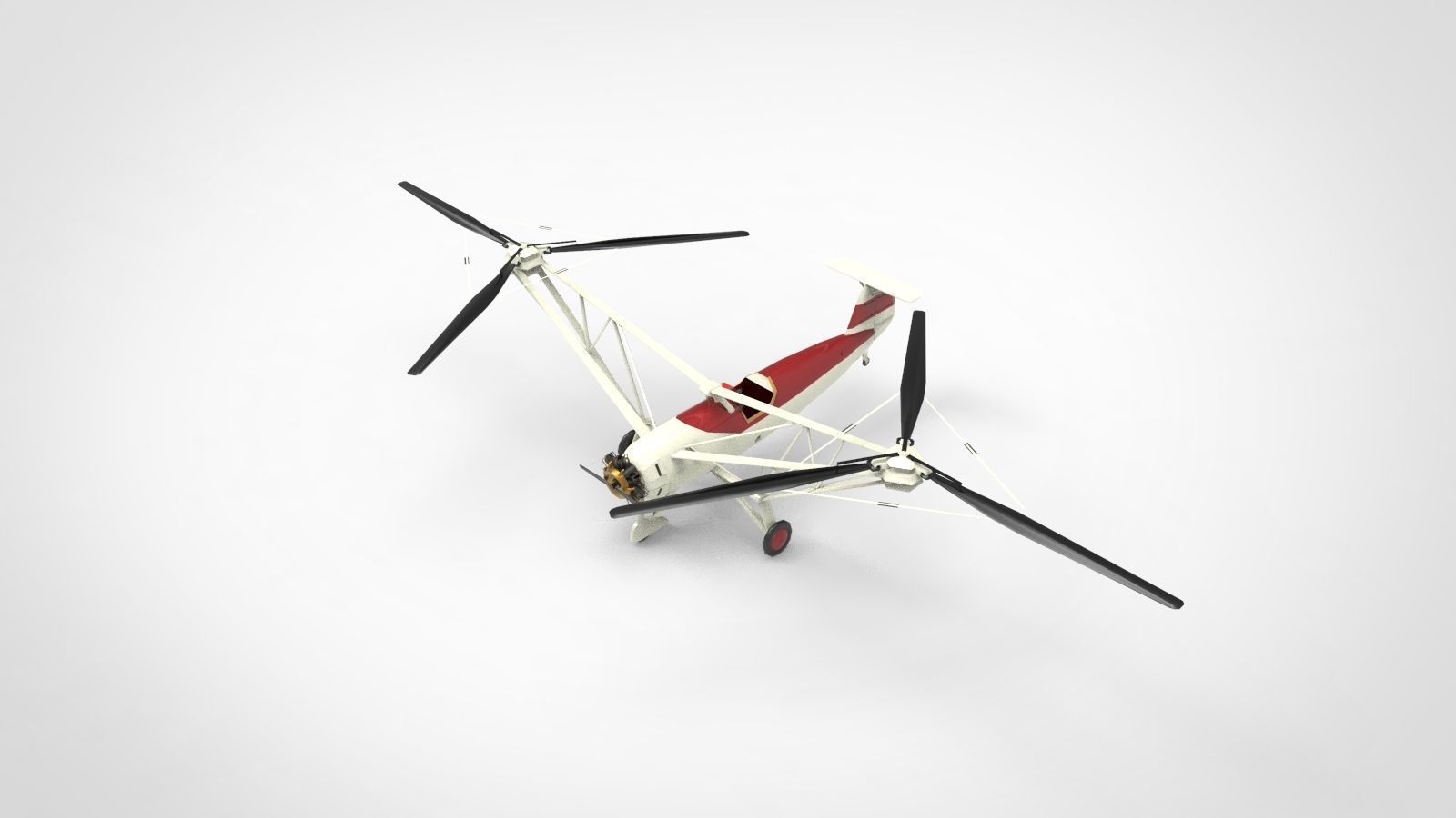 Focke-Wulf Fw 61 3D model_1