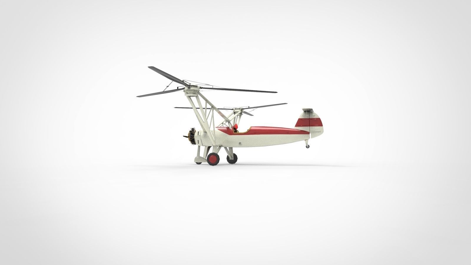 Focke-Wulf Fw 61 3D model_2