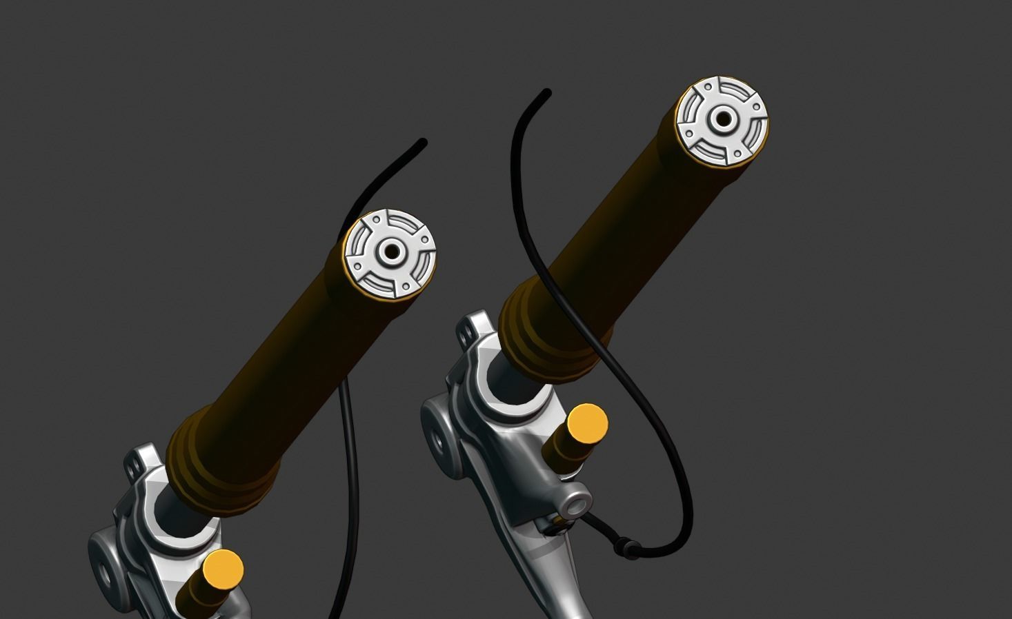 Ohlin Mudguard for Motorcycle Low-poly 3D model_4