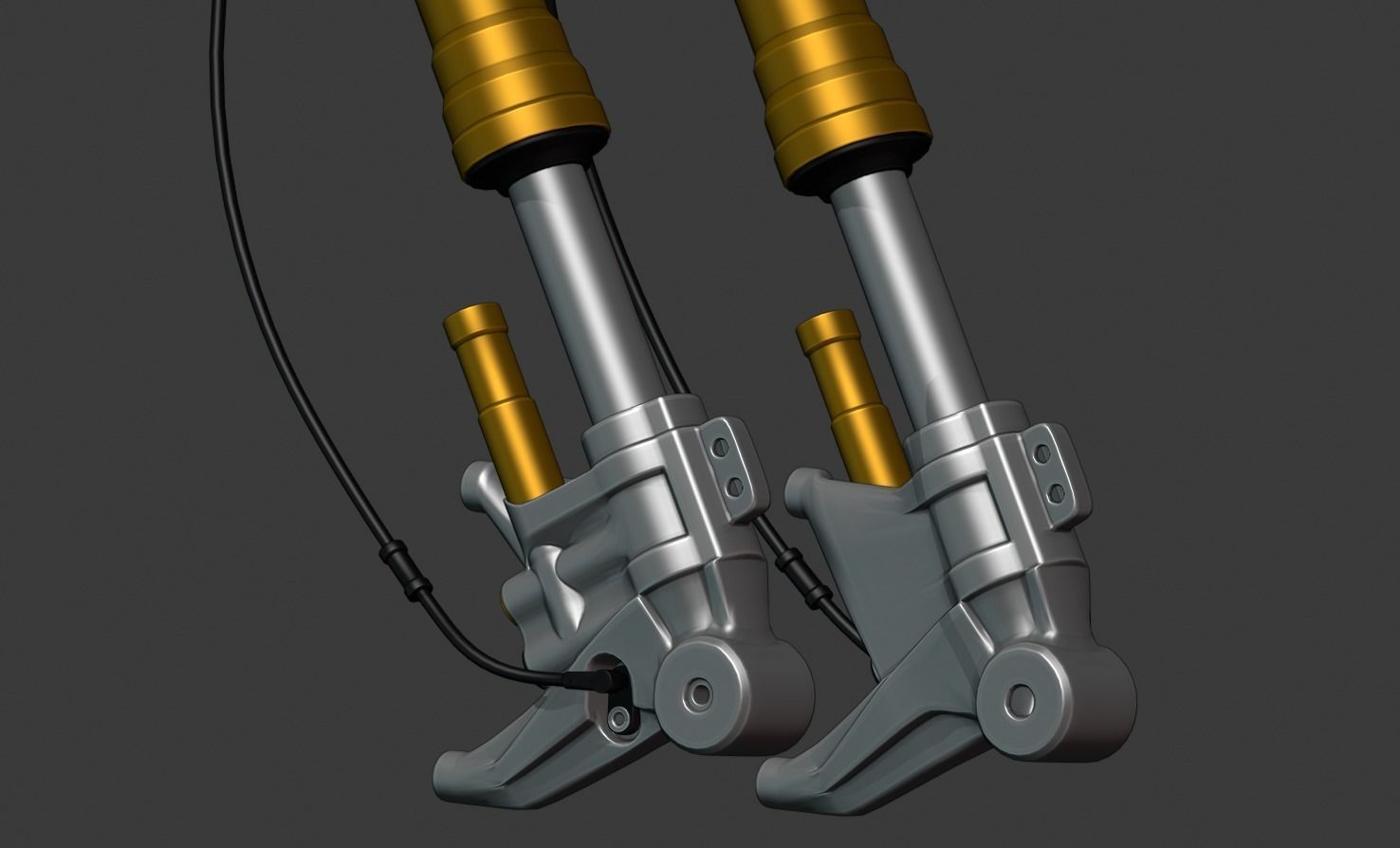 Ohlin Mudguard for Motorcycle Low-poly 3D model_3