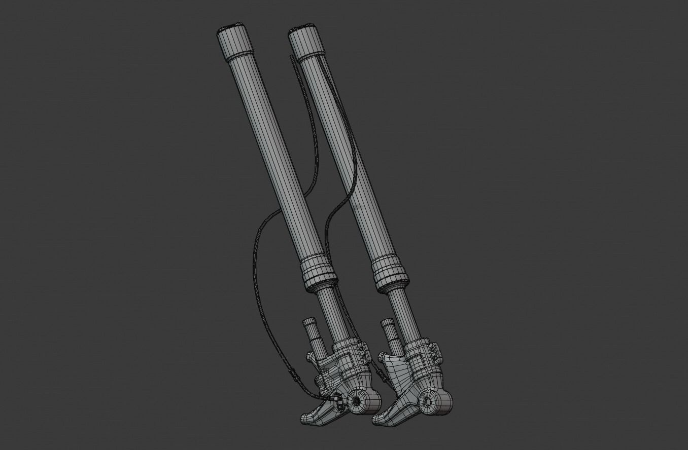 Ohlin Mudguard for Motorcycle Low-poly 3D model_2