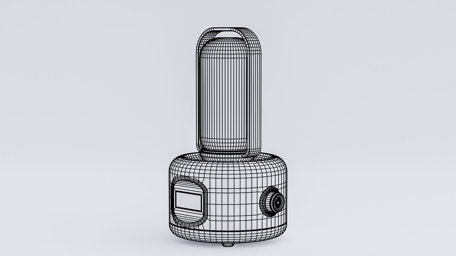 Minimalist night Lamp Low-poly 3D model_8