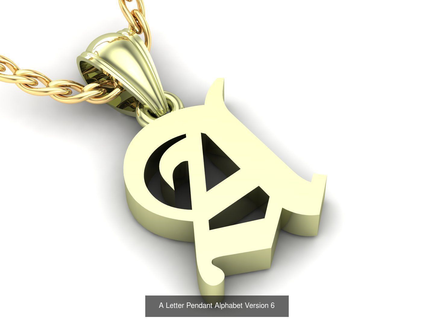 Letter Pendant Alphabet English Version 6 Sale Off 3D Model Collection_29