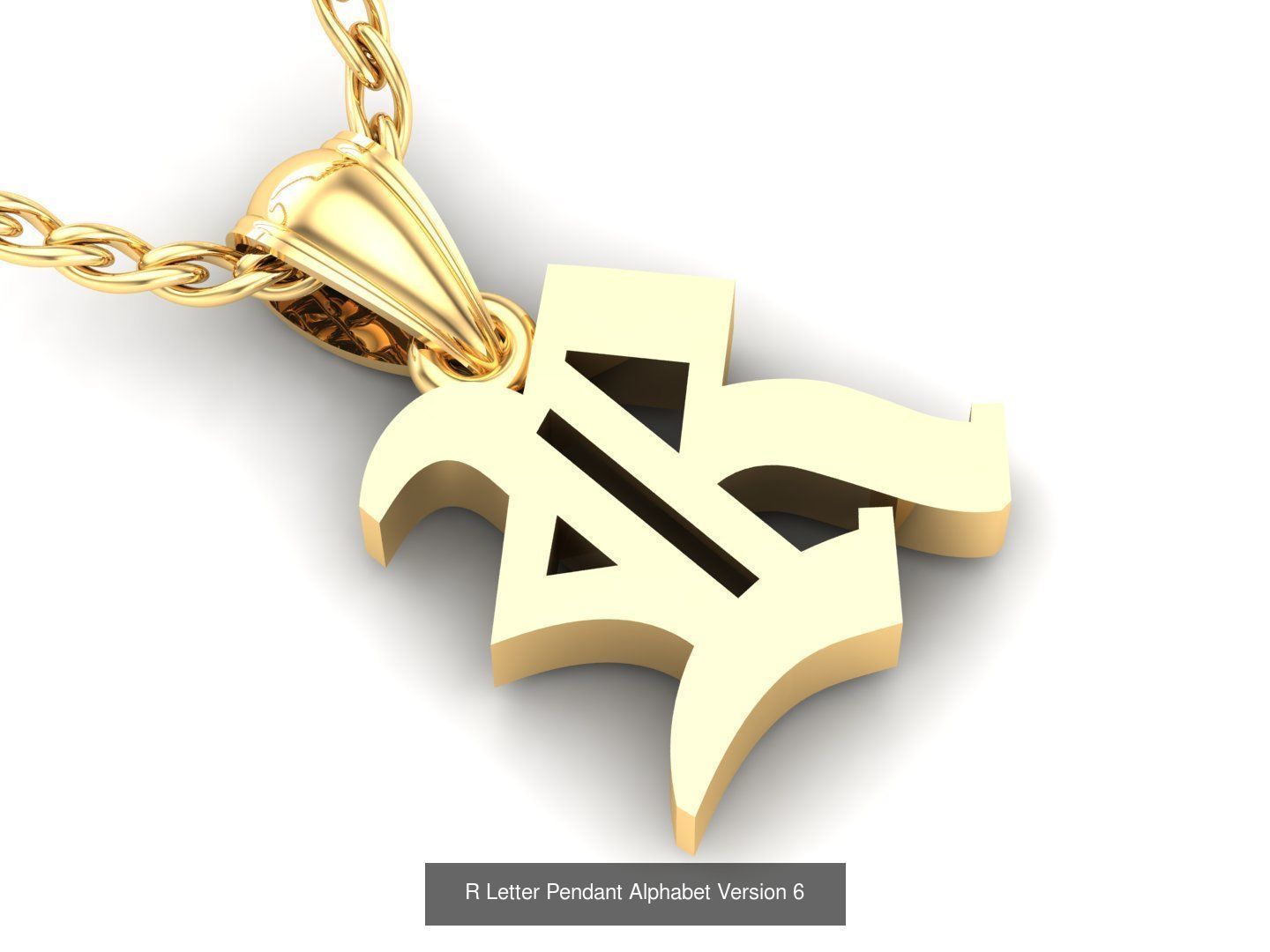 Letter Pendant Alphabet English Version 6 Sale Off 3D Model Collection_12