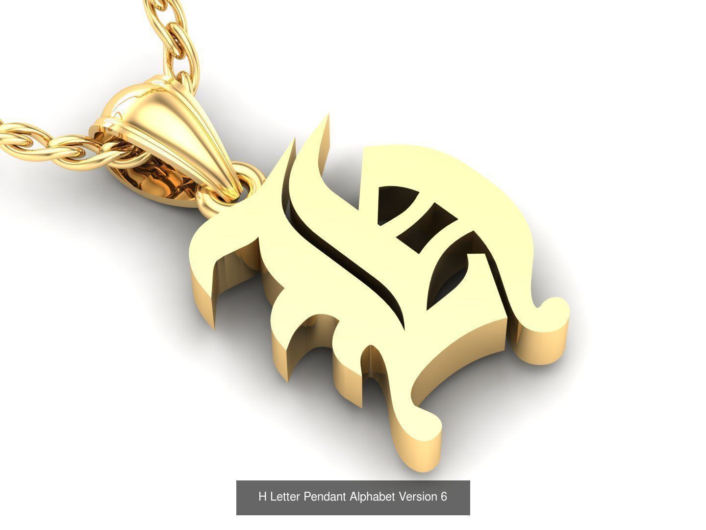 Letter Pendant Alphabet English Version 6 Sale Off 3D Model Collection_22
