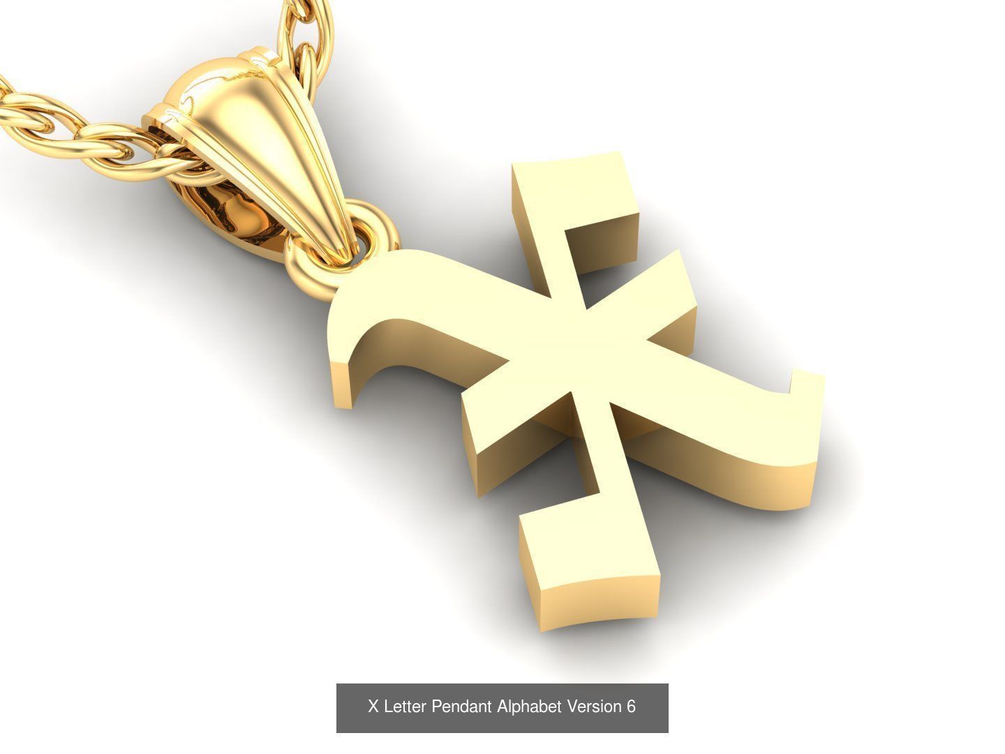 Letter Pendant Alphabet English Version 6 Sale Off 3D Model Collection_6