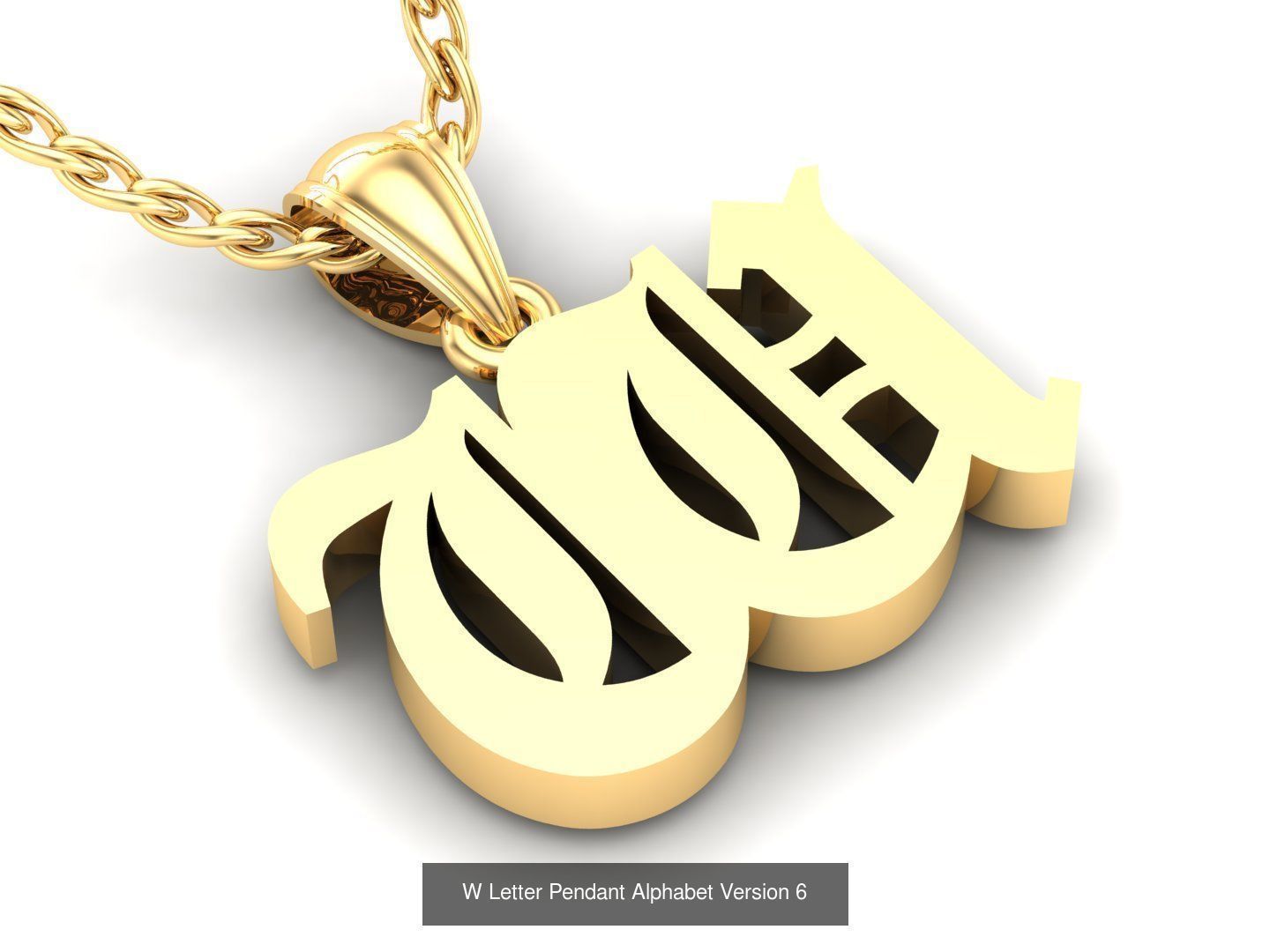 Letter Pendant Alphabet English Version 6 Sale Off 3D Model Collection_7