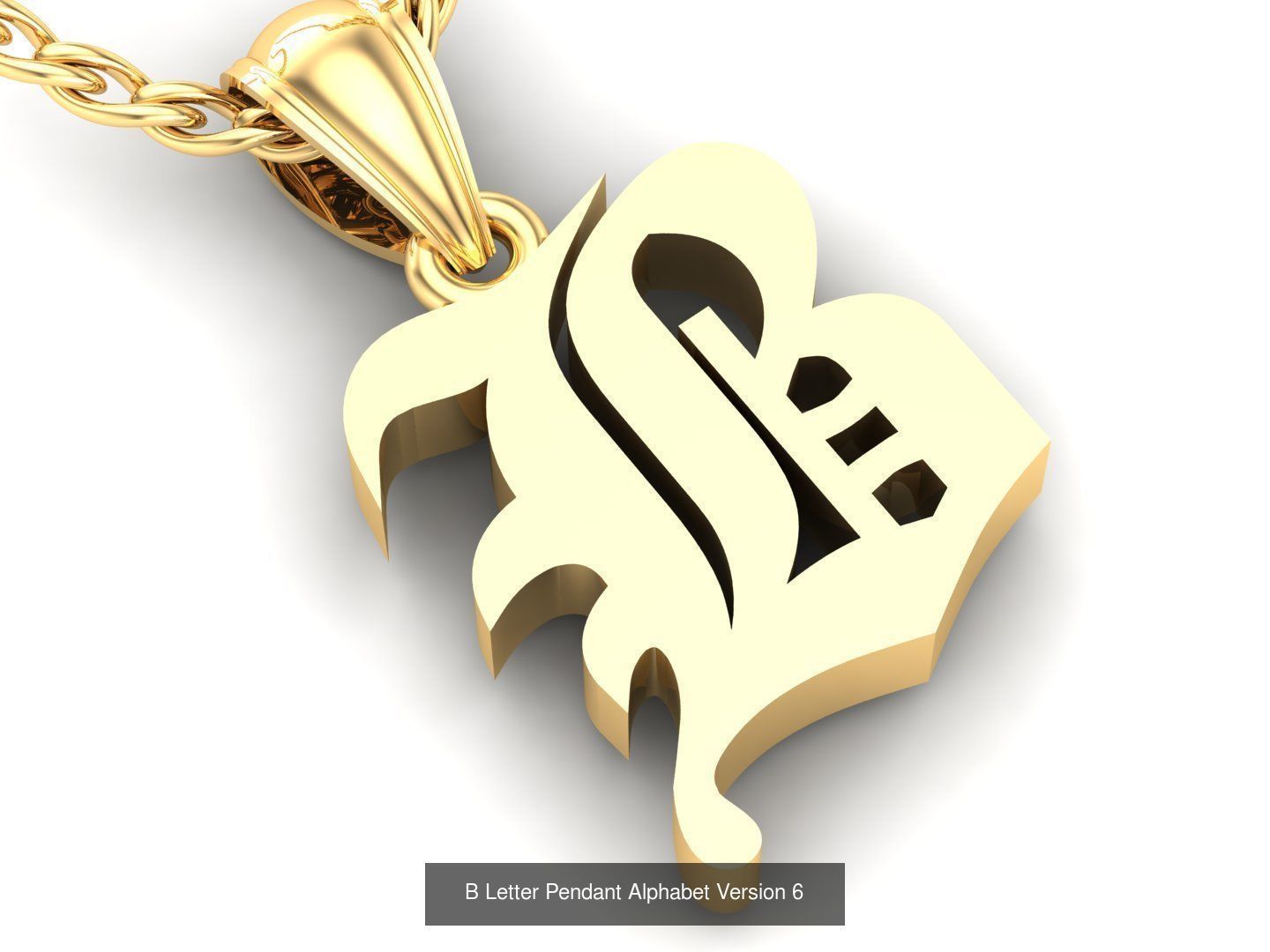 Letter Pendant Alphabet English Version 6 Sale Off 3D Model Collection_28