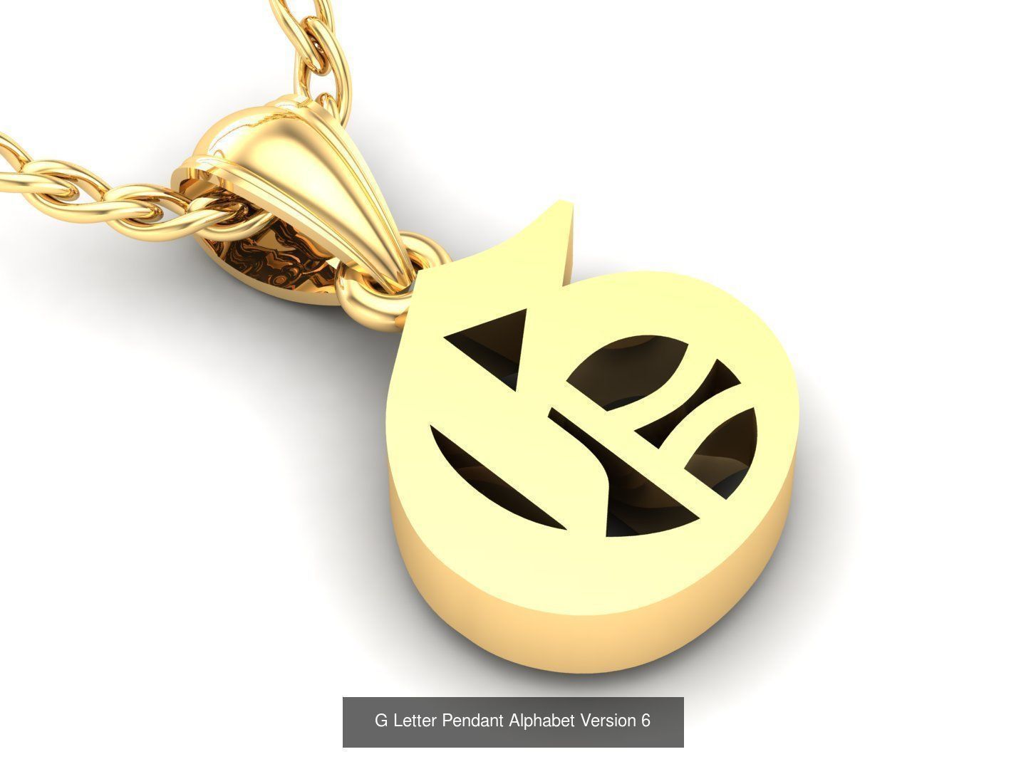 Letter Pendant Alphabet English Version 6 Sale Off 3D Model Collection_23