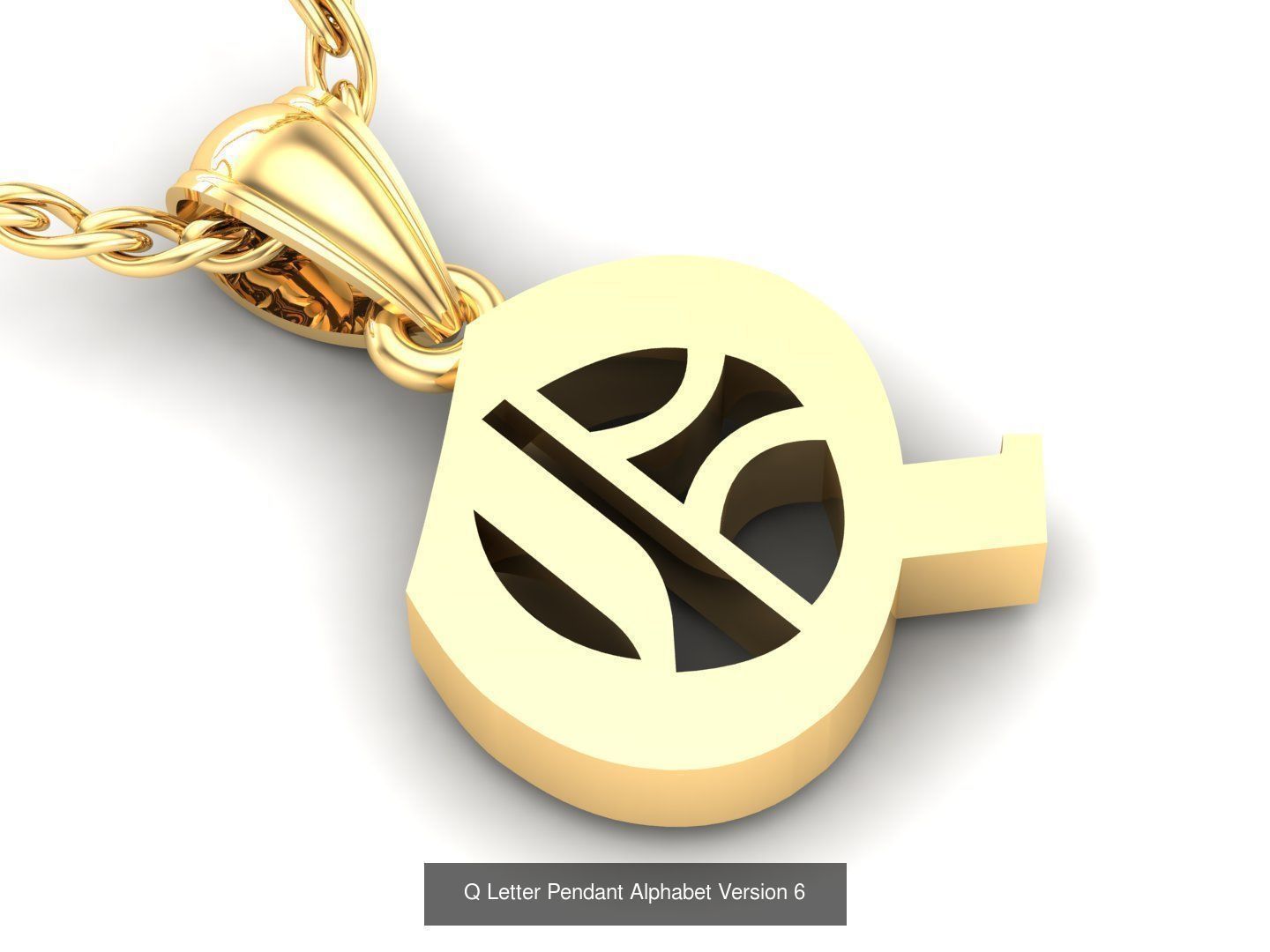 Letter Pendant Alphabet English Version 6 Sale Off 3D Model Collection_13