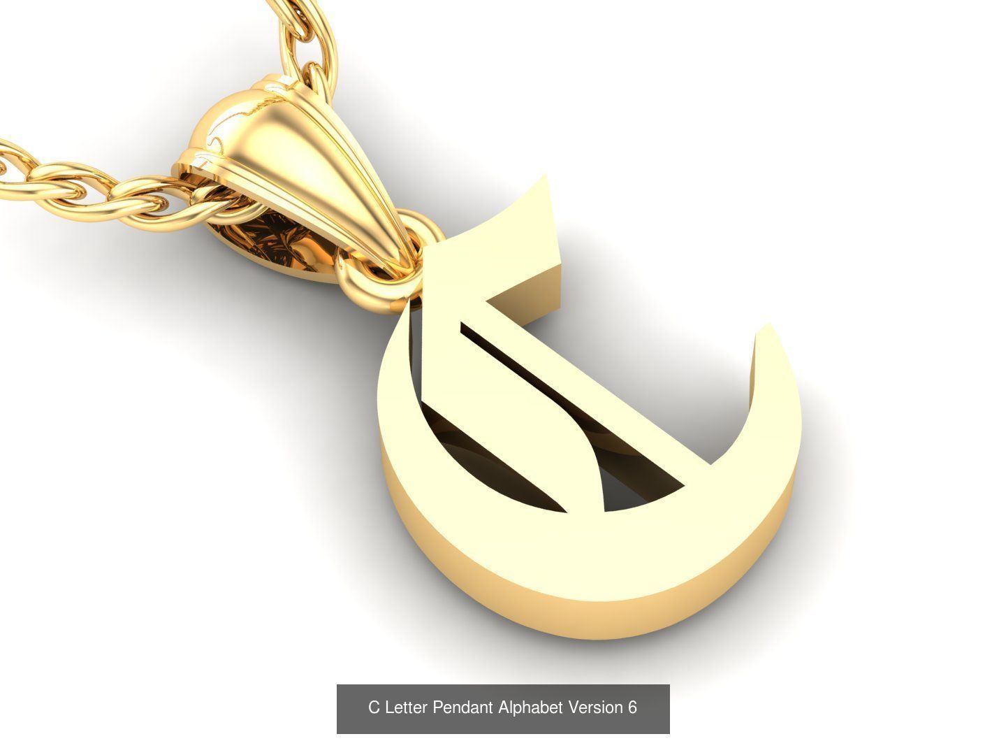 Letter Pendant Alphabet English Version 6 Sale Off 3D Model Collection_27