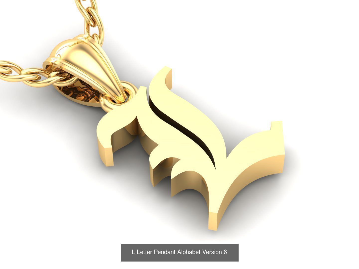 Letter Pendant Alphabet English Version 6 Sale Off 3D Model Collection_18