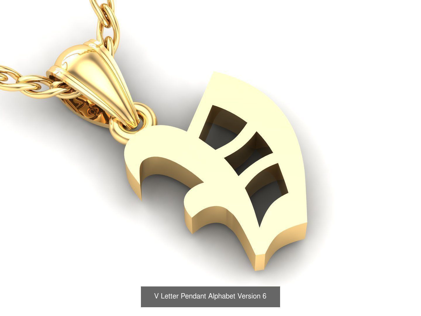 Letter Pendant Alphabet English Version 6 Sale Off 3D Model Collection_8