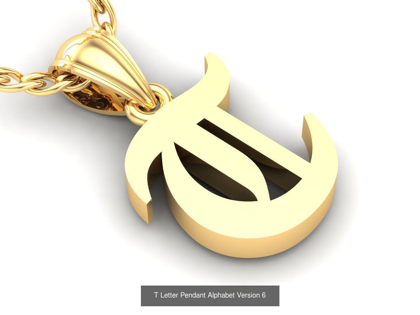 Letter Pendant Alphabet English Version 6 Sale Off 3D Model Collection_10