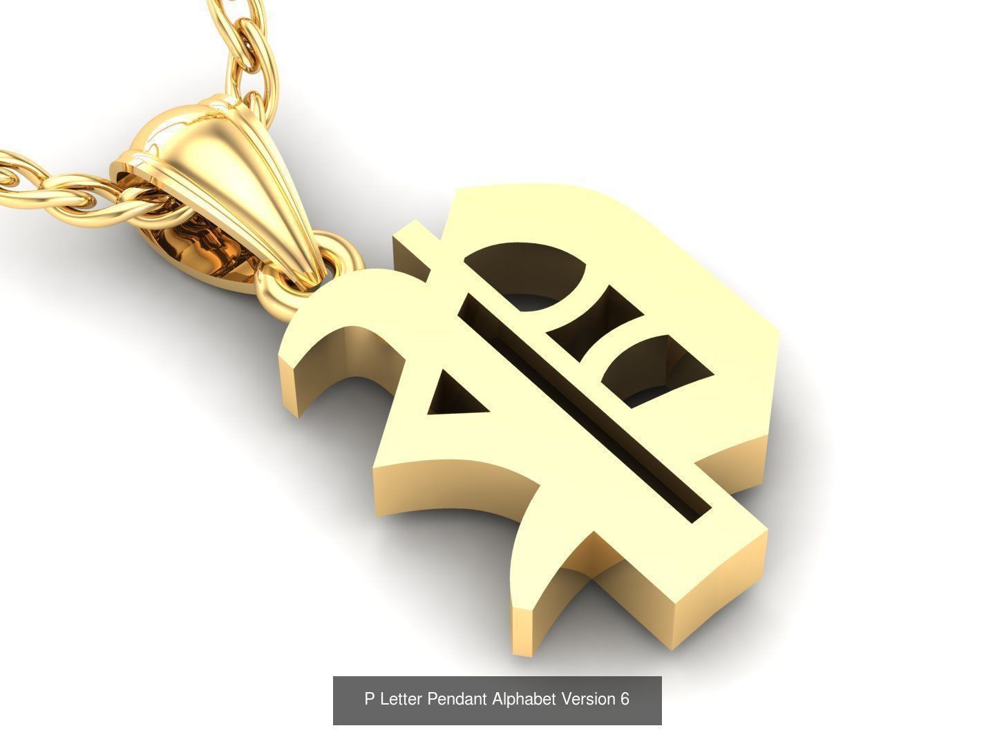 Letter Pendant Alphabet English Version 6 Sale Off 3D Model Collection_14