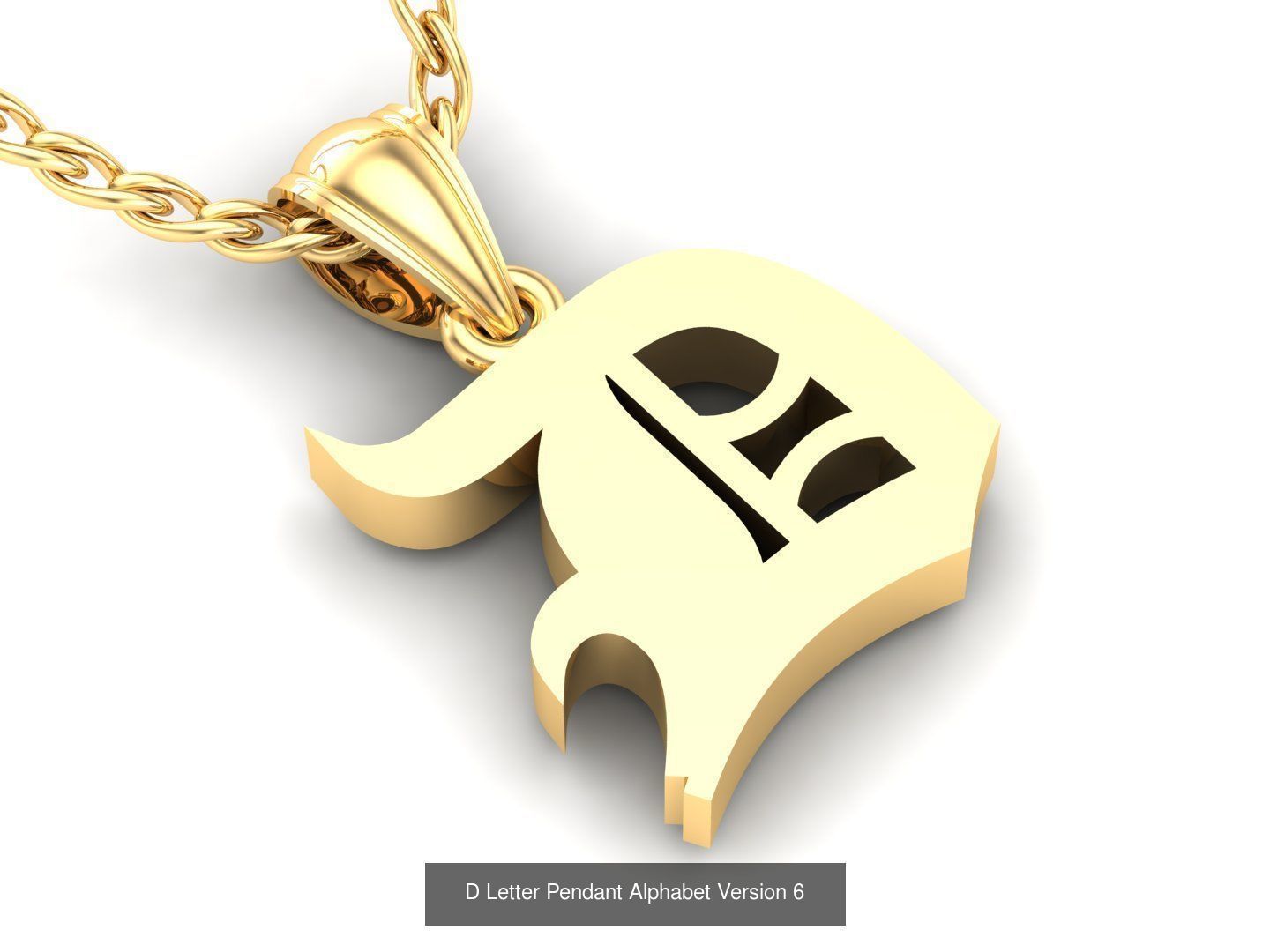 Letter Pendant Alphabet English Version 6 Sale Off 3D Model Collection_26