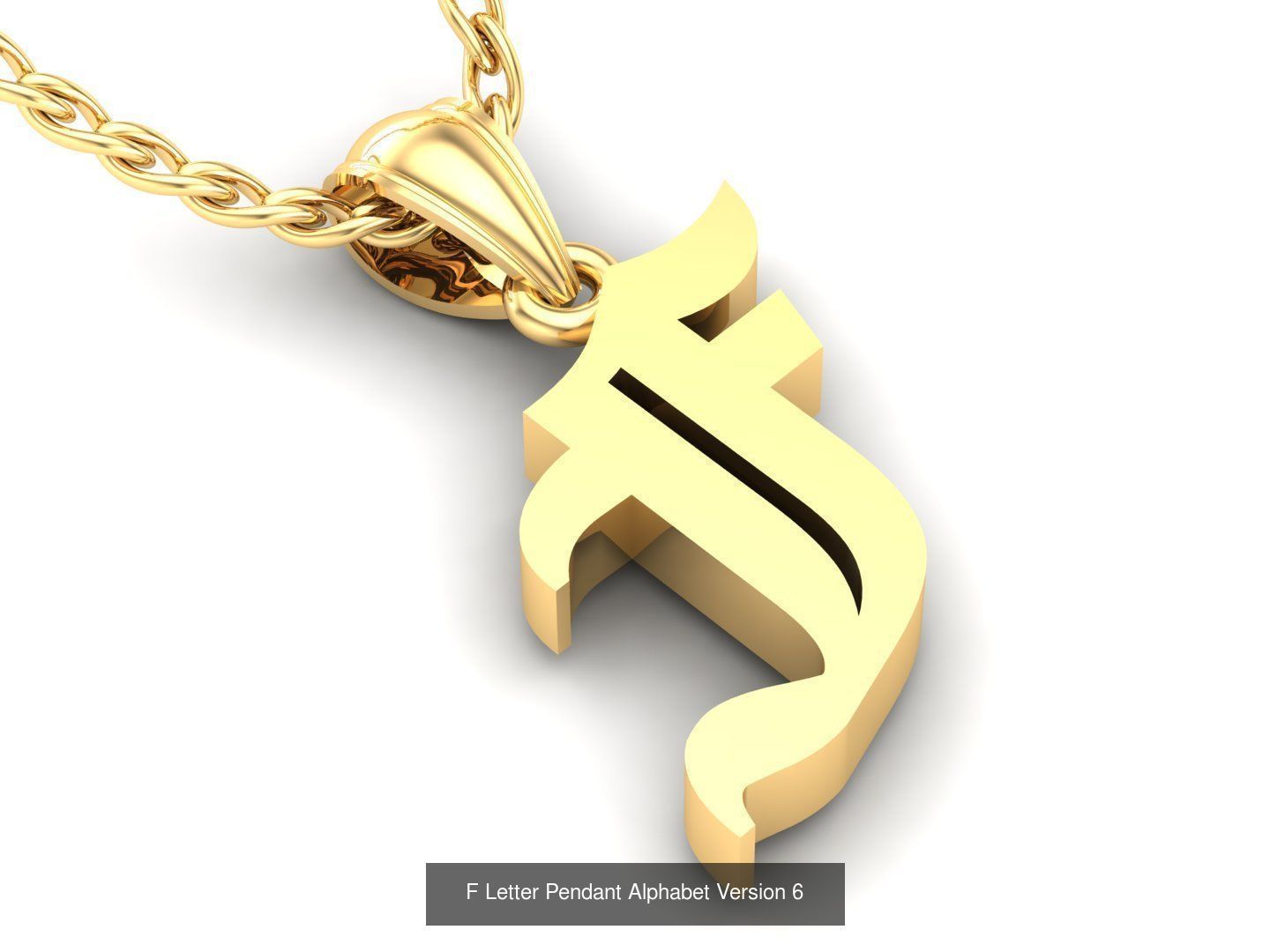 Letter Pendant Alphabet English Version 6 Sale Off 3D Model Collection_24