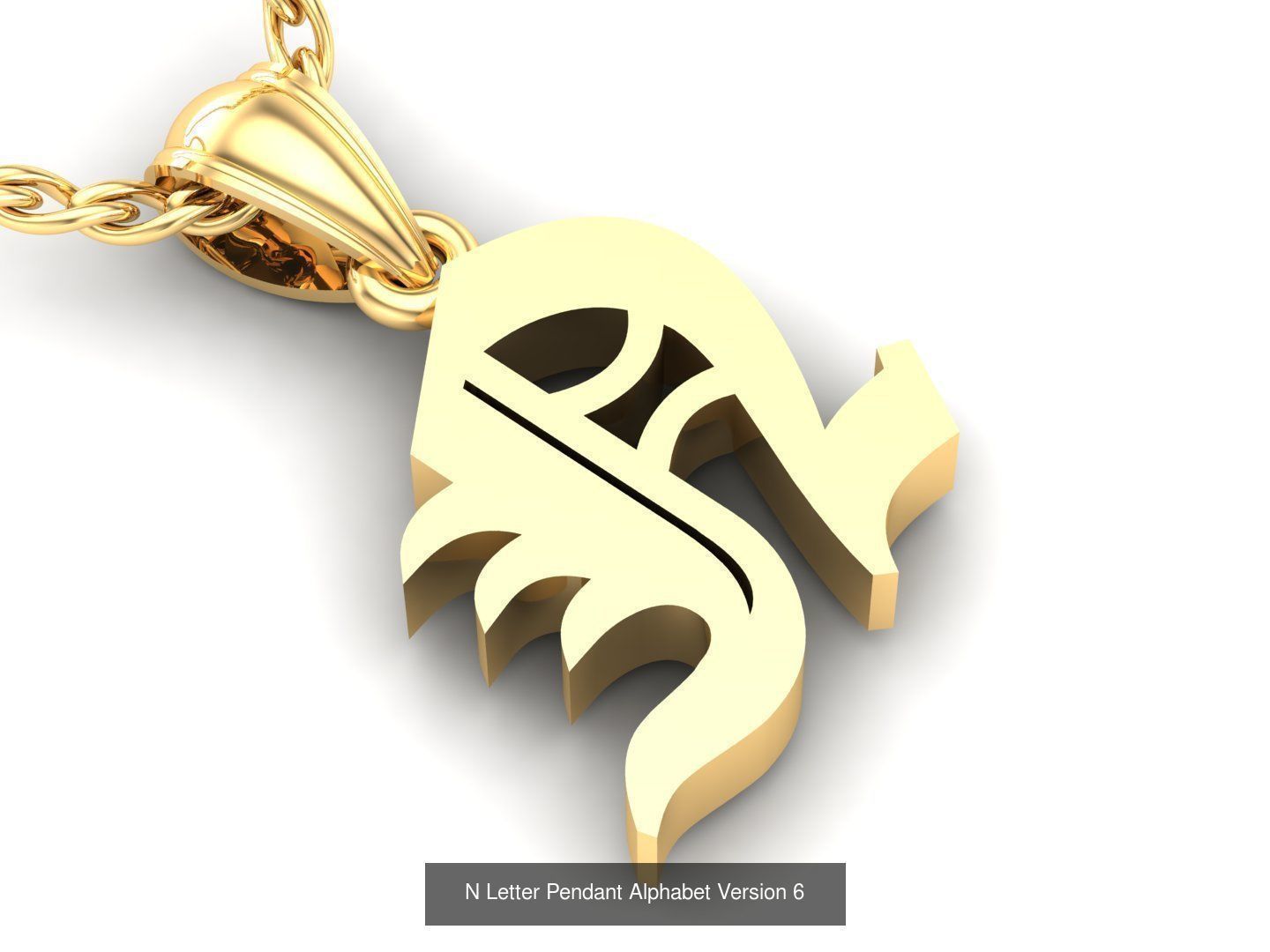 Letter Pendant Alphabet English Version 6 Sale Off 3D Model Collection_16