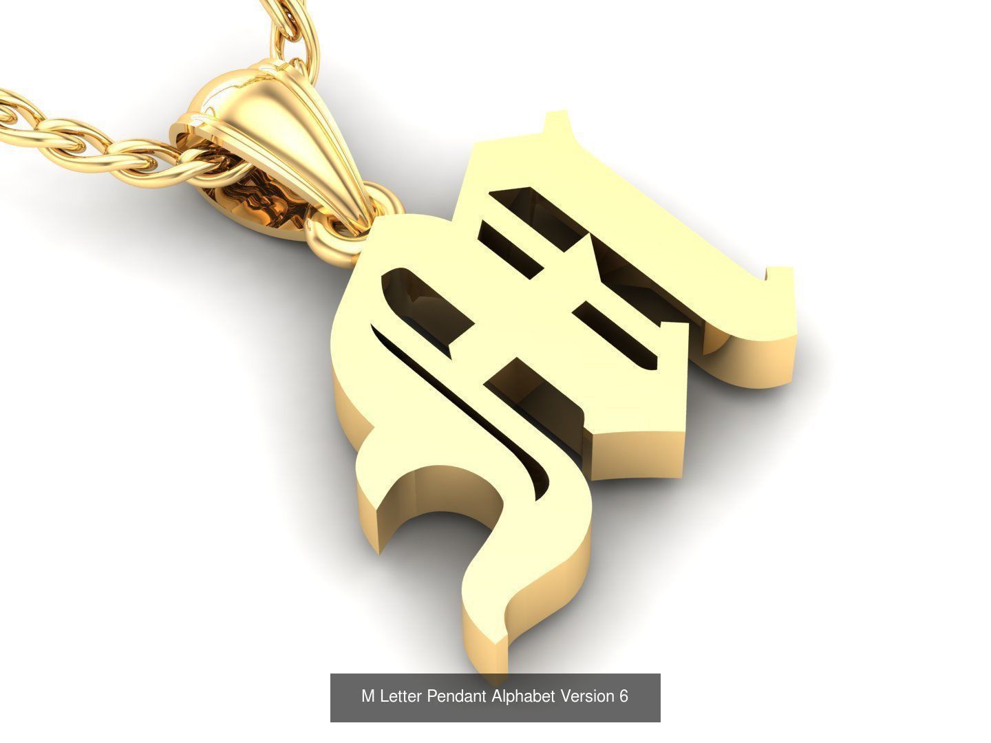 Letter Pendant Alphabet English Version 6 Sale Off 3D Model Collection_17