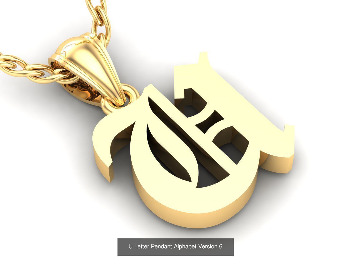 Letter Pendant Alphabet English Version 6 Sale Off 3D Model Collection_9