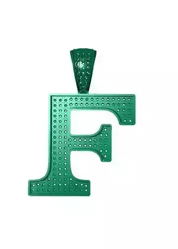 F ALPHABET PENDANT WITH ROUND DIAMOND