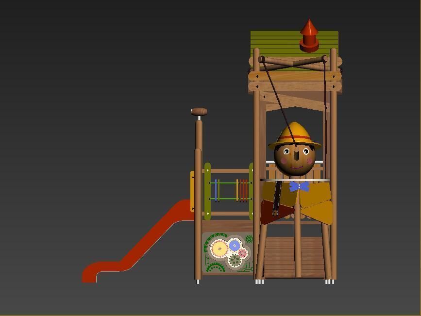 Pinocchio Game Cabin 3D model_3