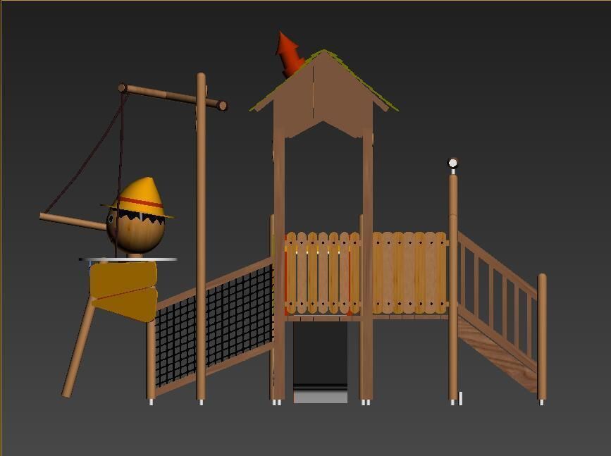Pinocchio Game Cabin 3D model_7