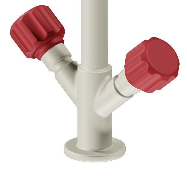 Classic PVC Mixer Tap 3D model_4