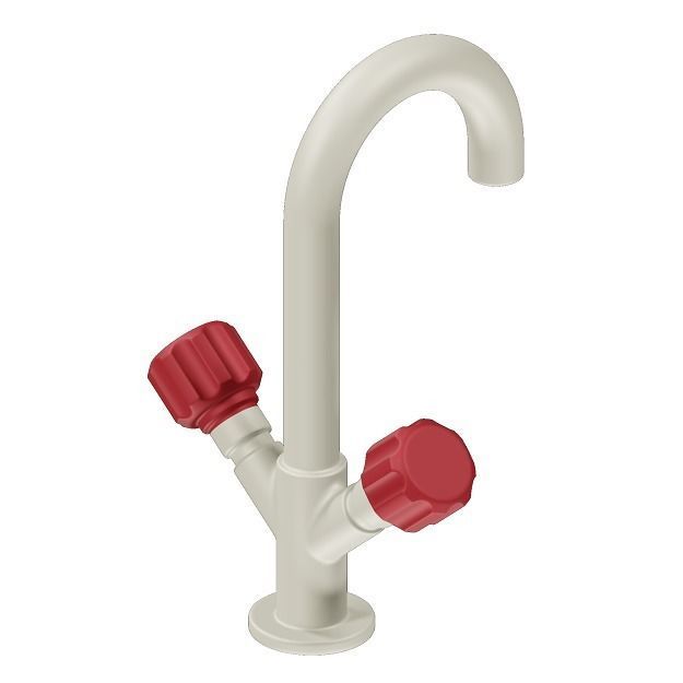 Classic PVC Mixer Tap 3D model_3