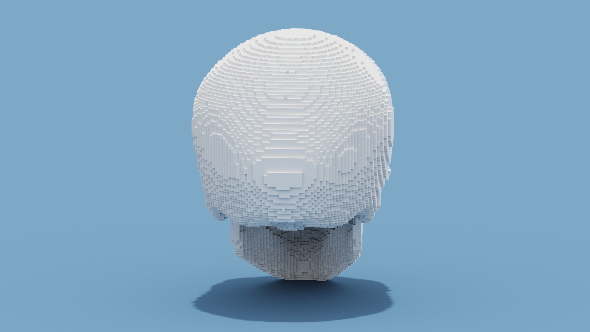 Voxel Skull Low-poly 3D model_9