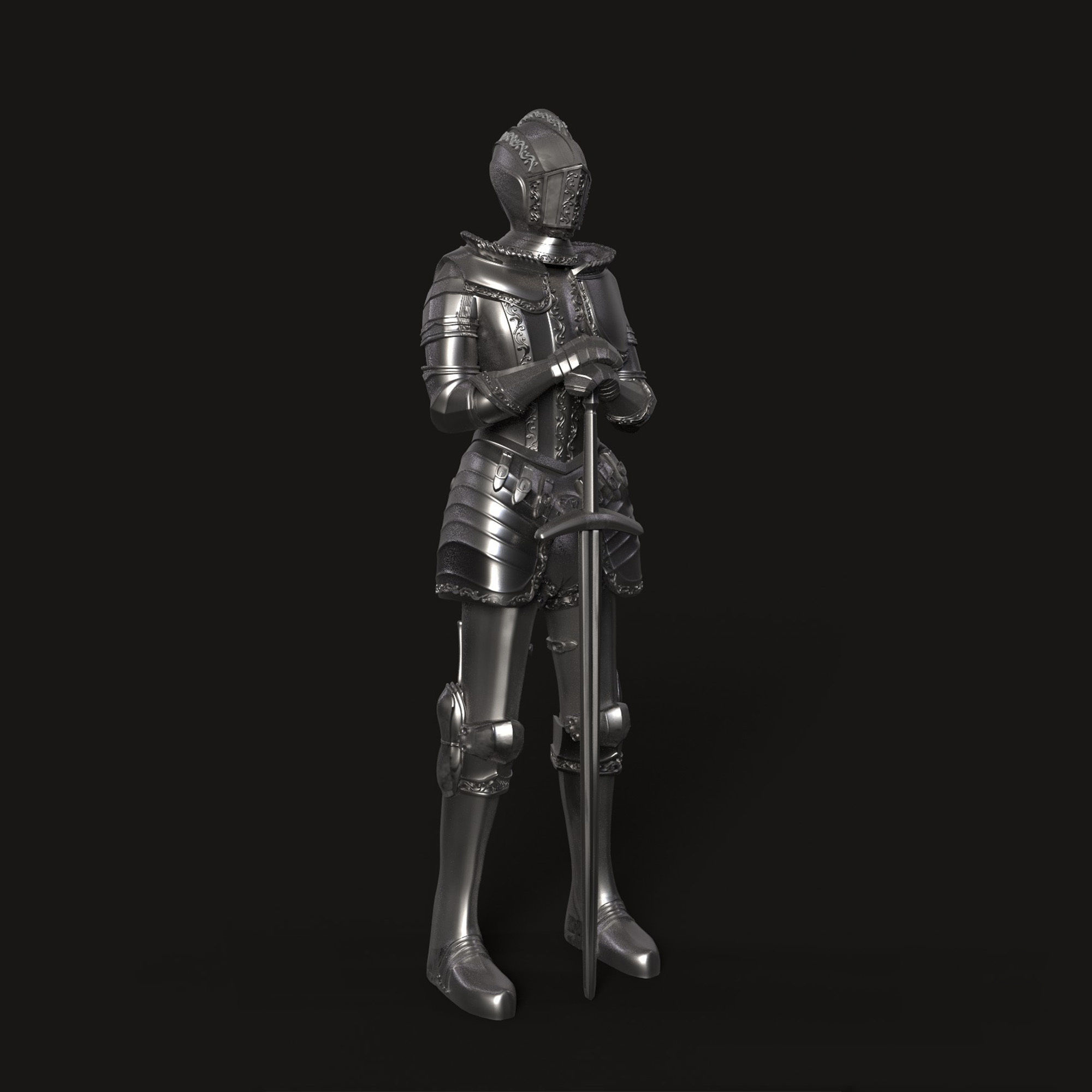 THE KNIGHT - HARRY POTTER HOGWARTS LEGACY GOTHIC SUIT OF ARMOR 3D print model_12