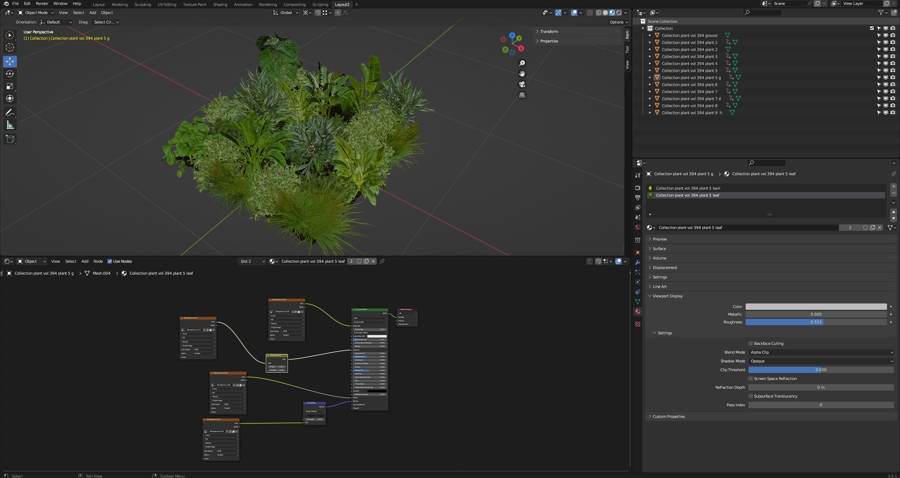 Collection plant vol 394 - blender model  3D model_6
