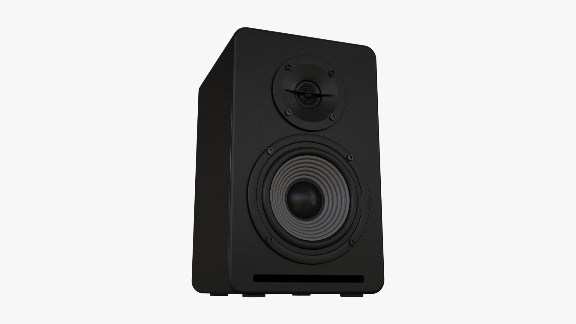Bookshelf Active Speaker Black 3D model_3