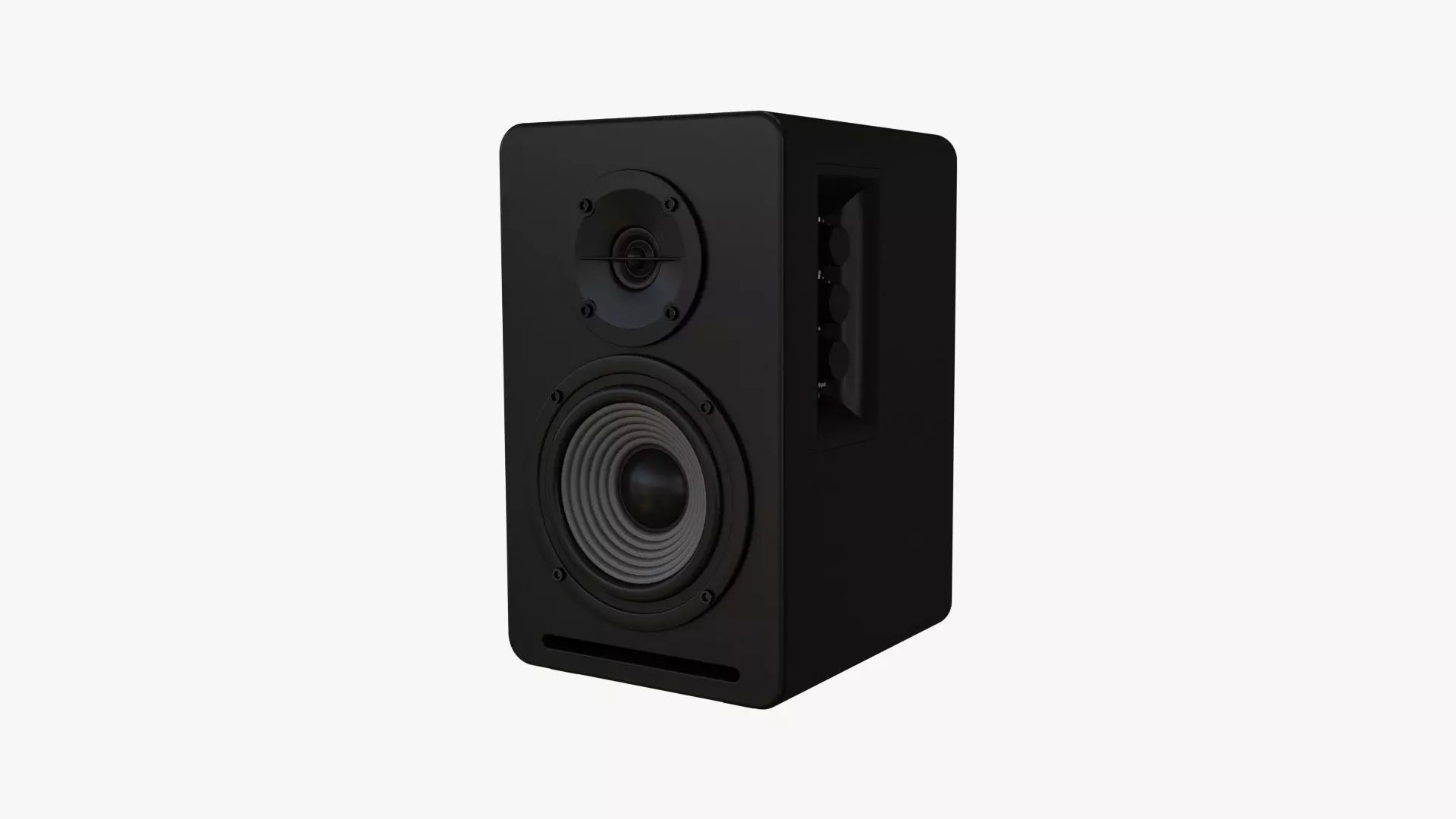 Bookshelf Active Speaker Black 3D model_0