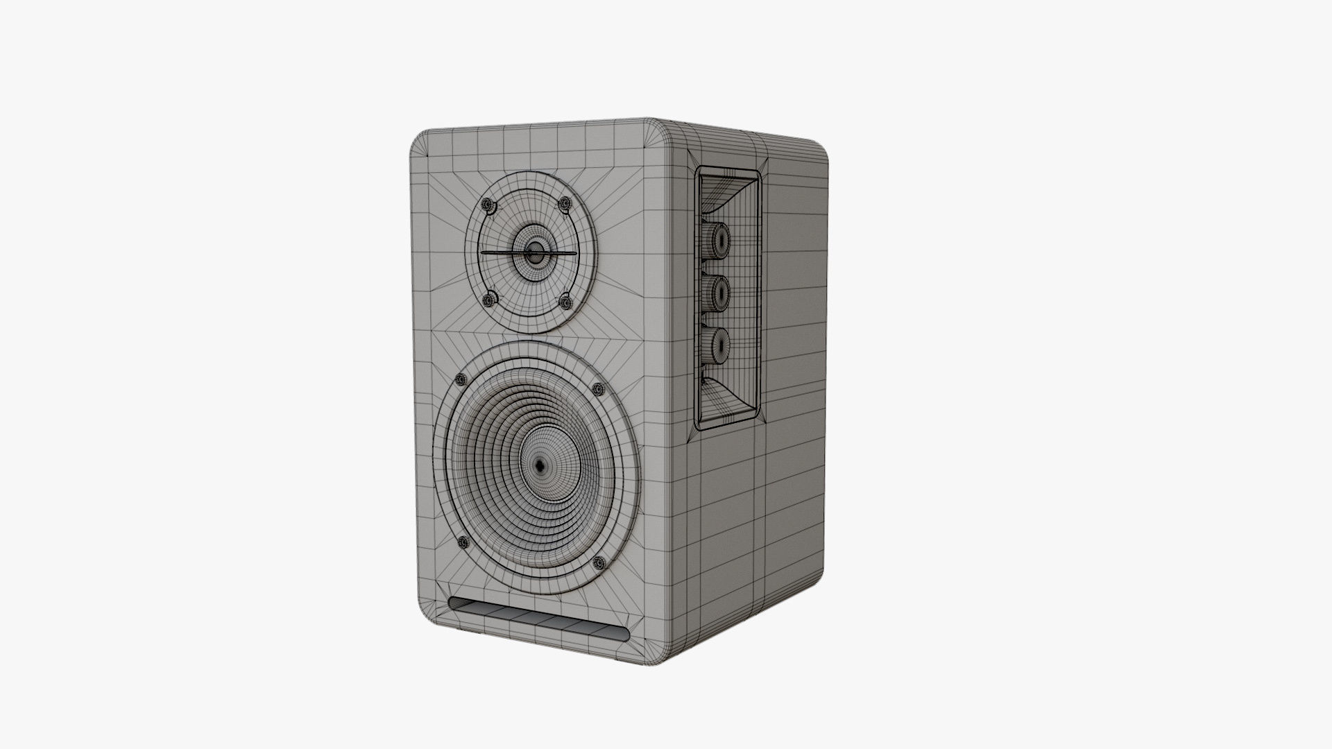 Bookshelf Active Speaker Black 3D model_9