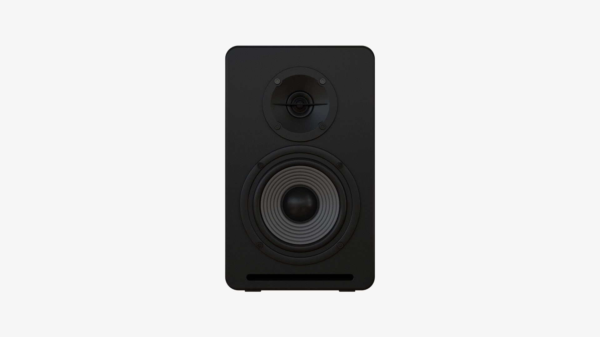 Bookshelf Active Speaker Black 3D model_1