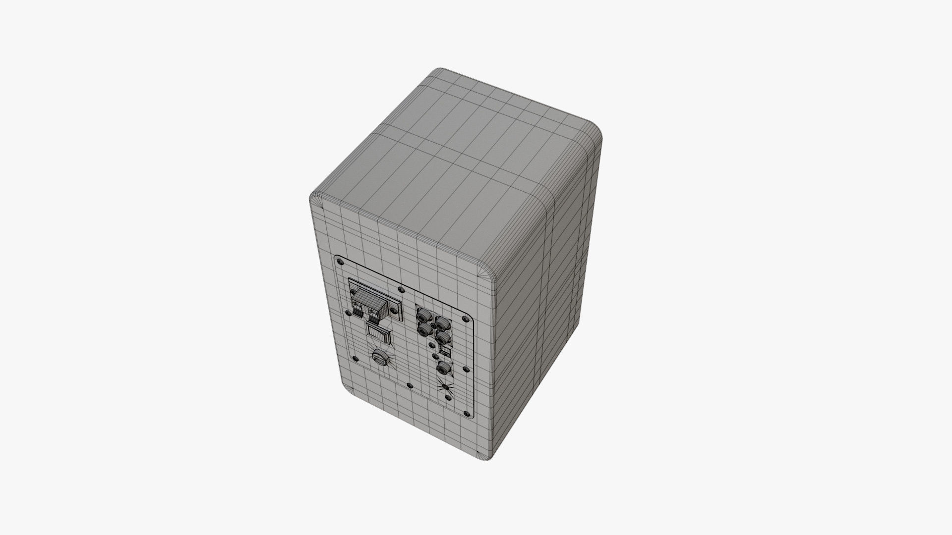 Bookshelf Active Speaker Black 3D model_10