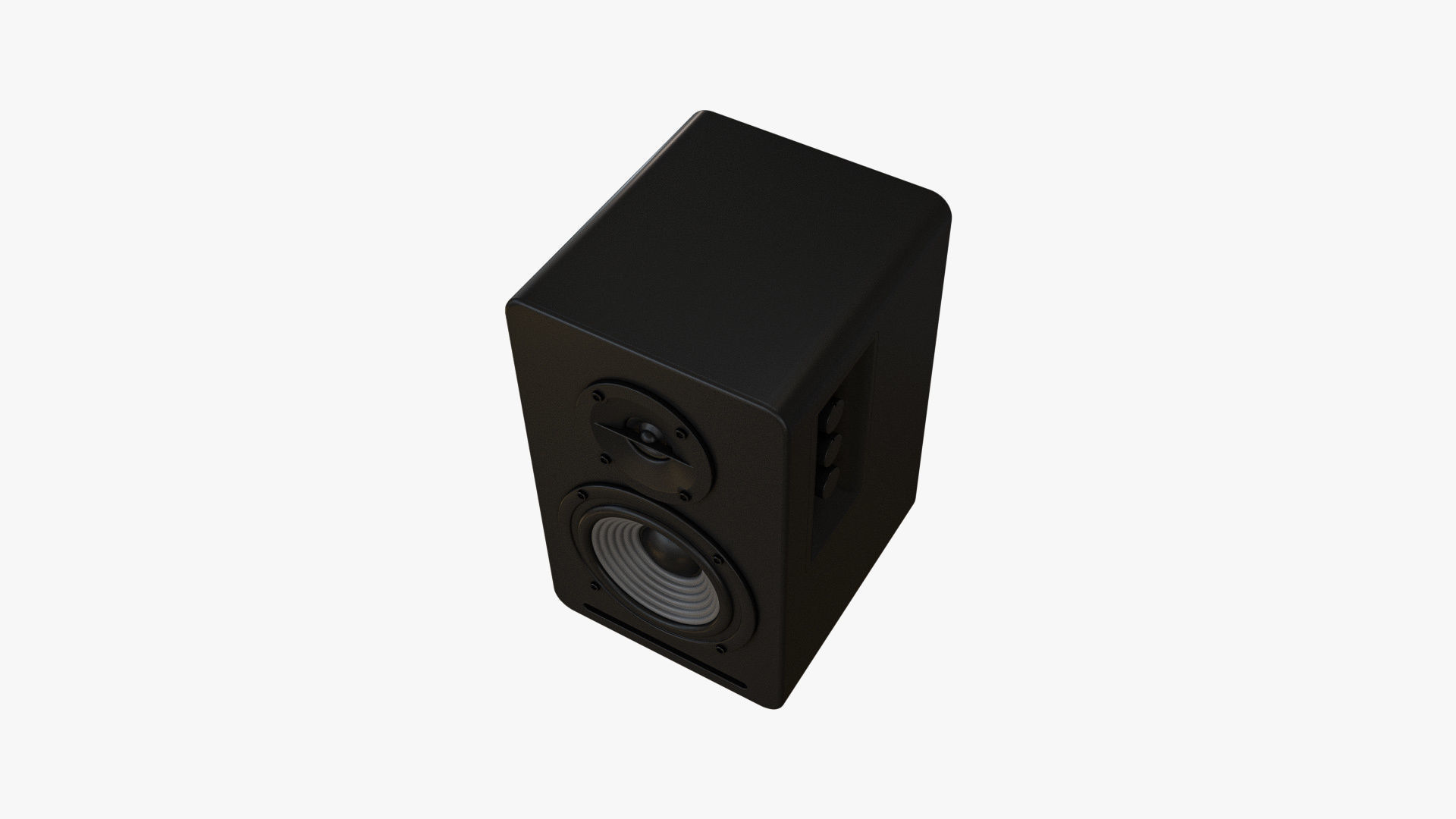 Bookshelf Active Speaker Black 3D model_7