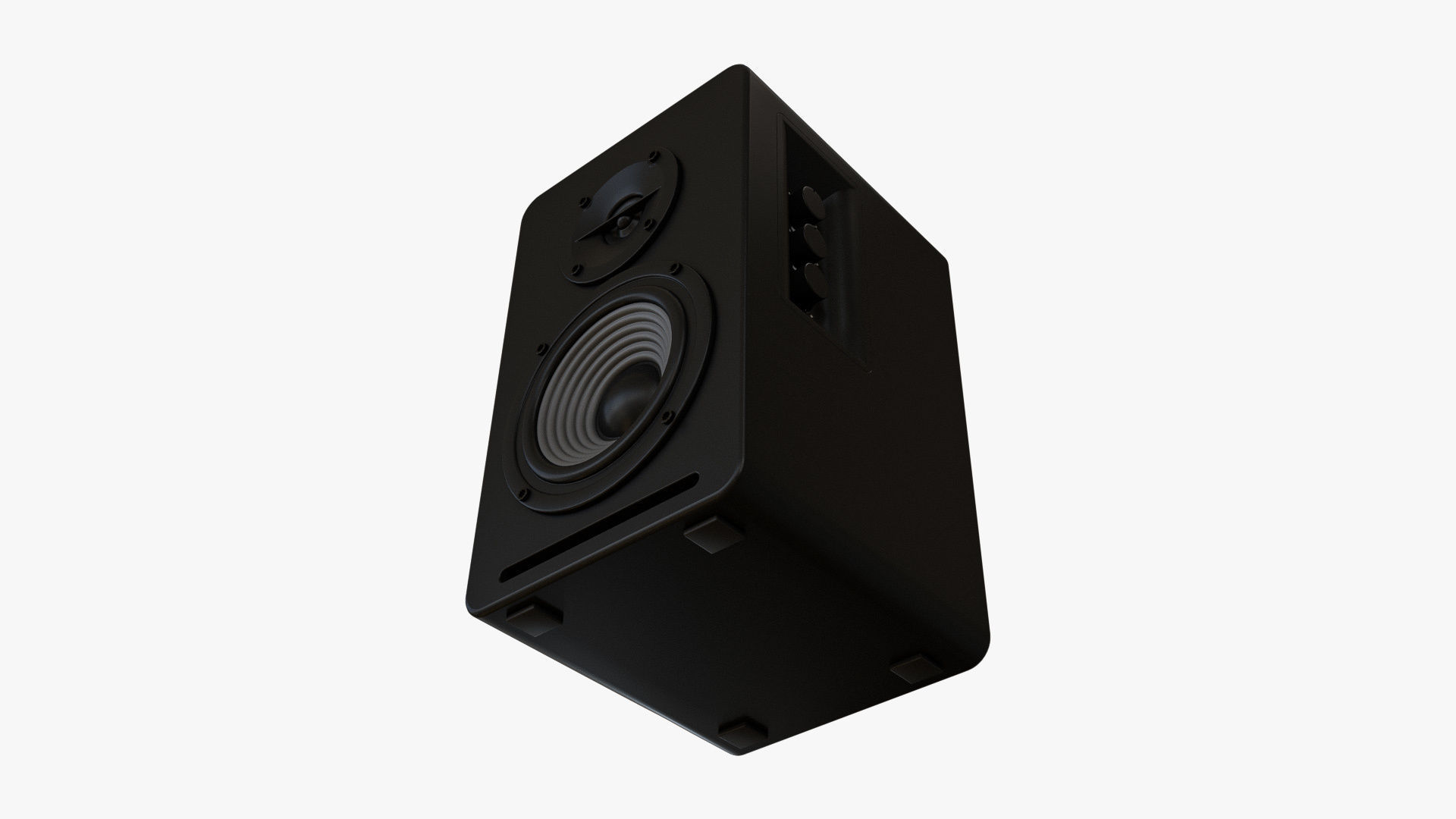 Bookshelf Active Speaker Black 3D model_4