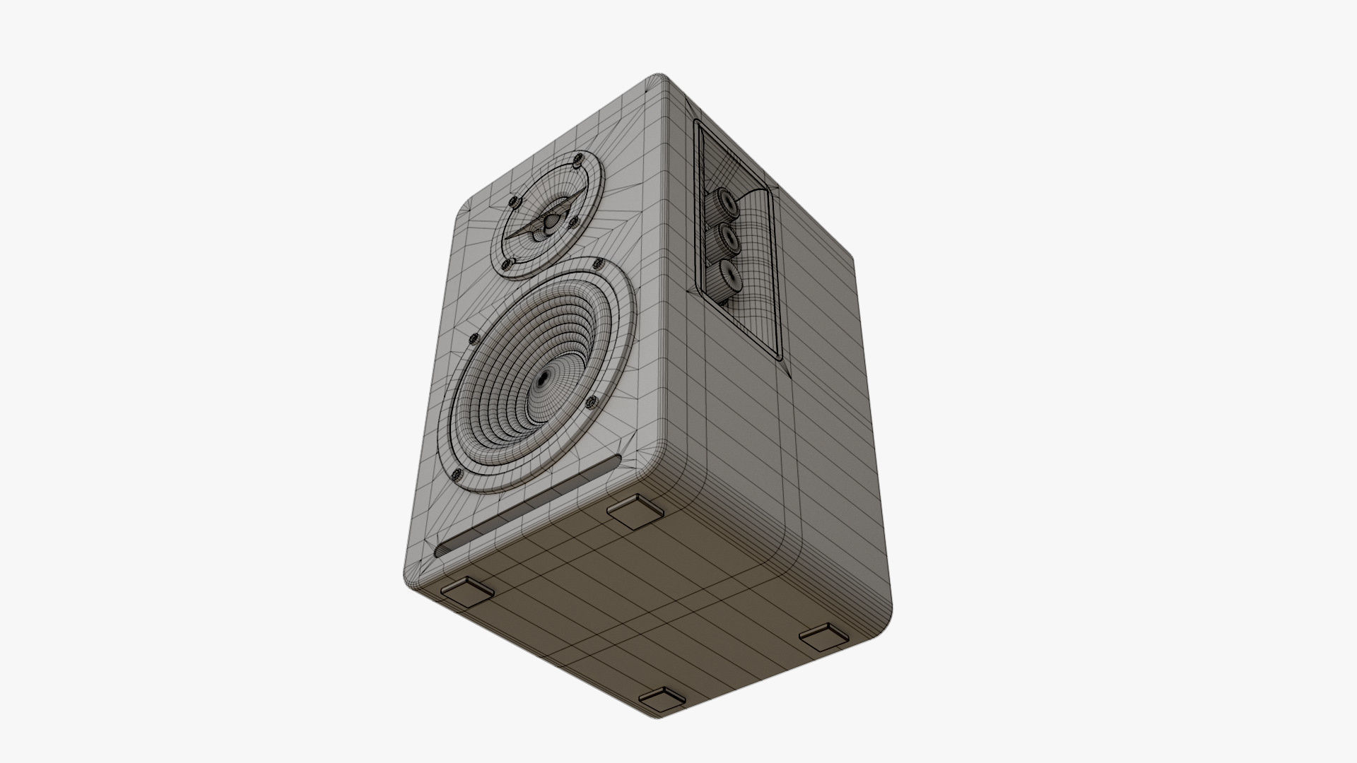 Bookshelf Active Speaker Black 3D model_12