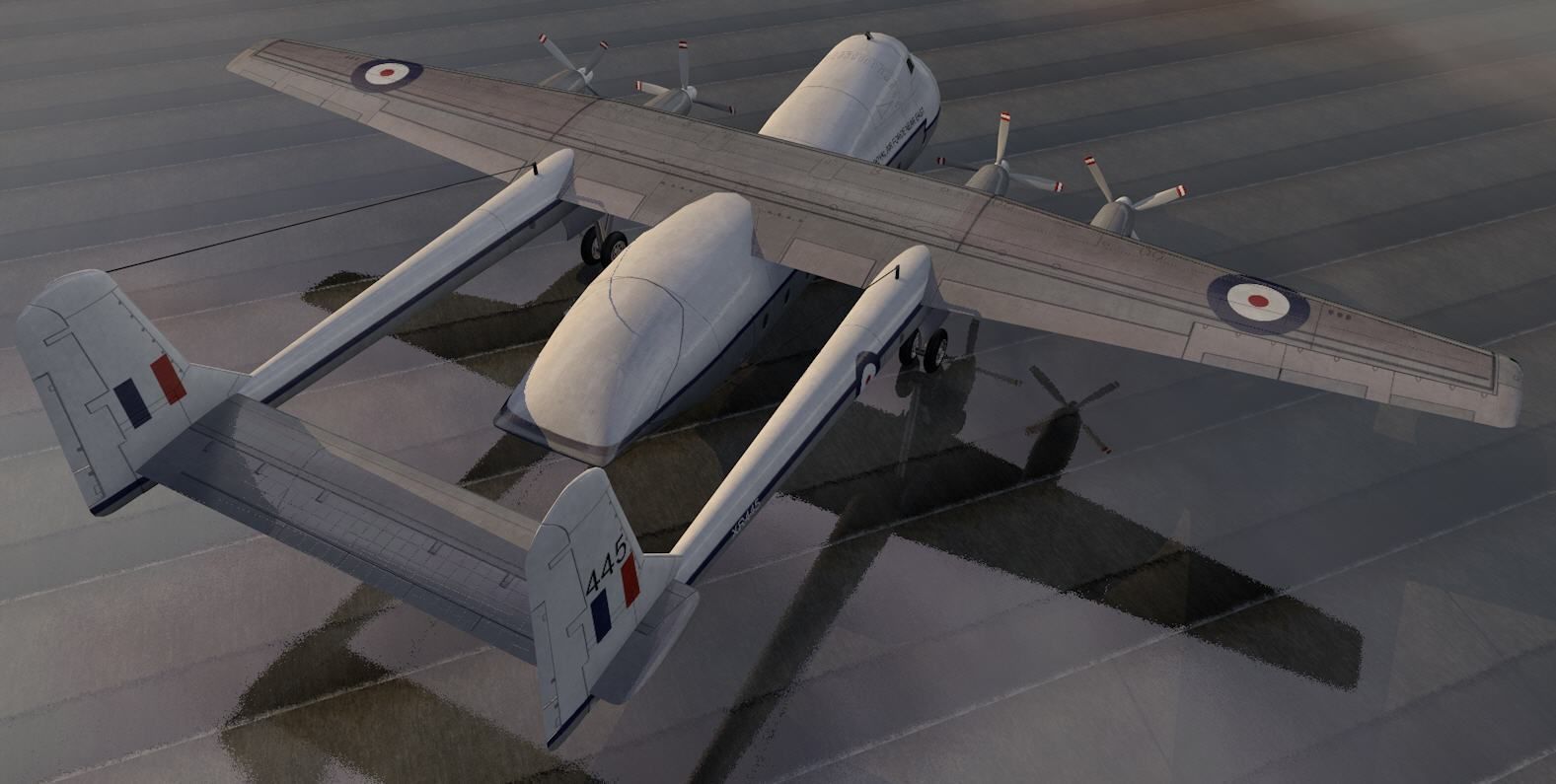 Armstrong Whitworth AW-660 Argosy 3D model_7