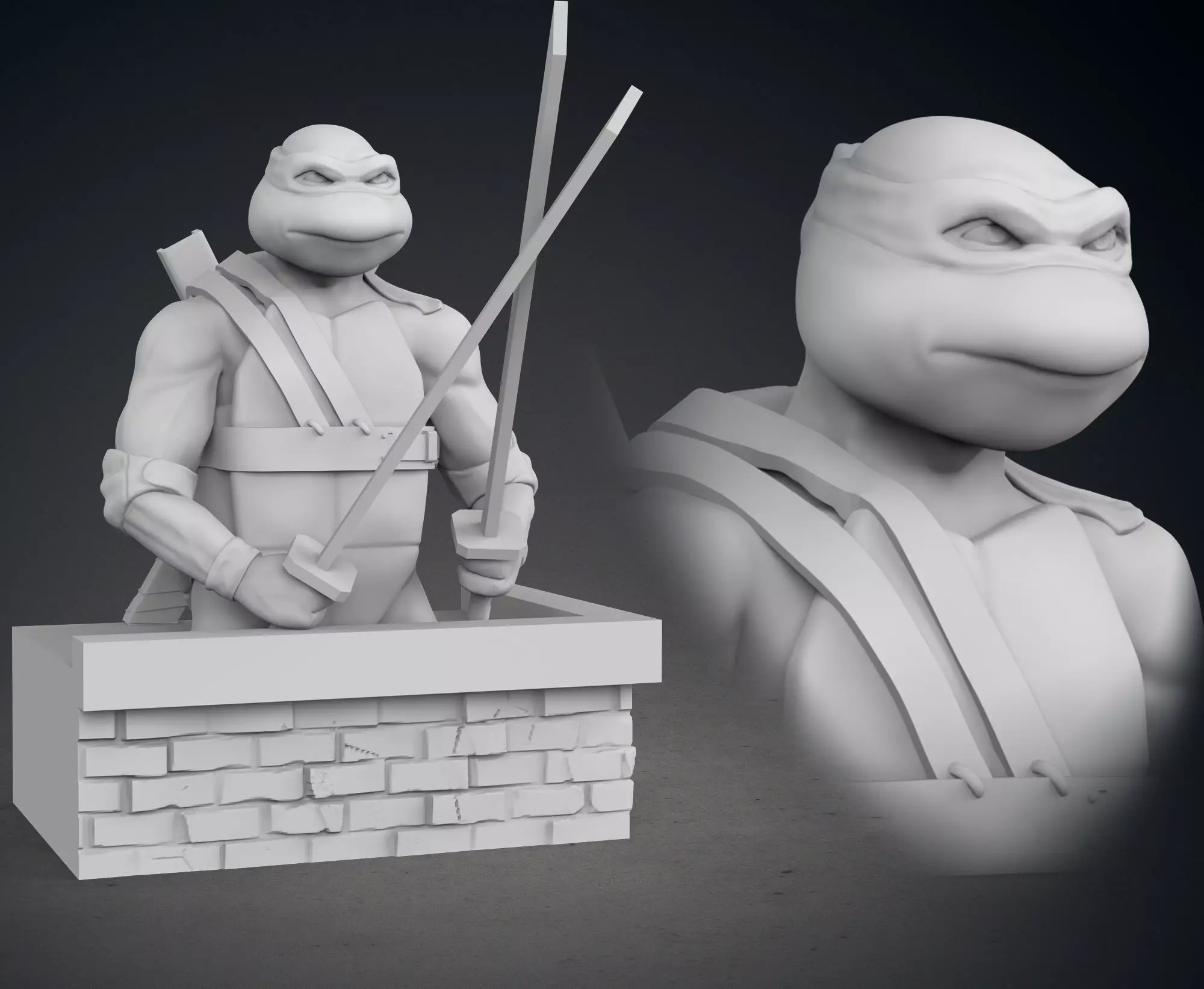Leonardo Bust 3D print model