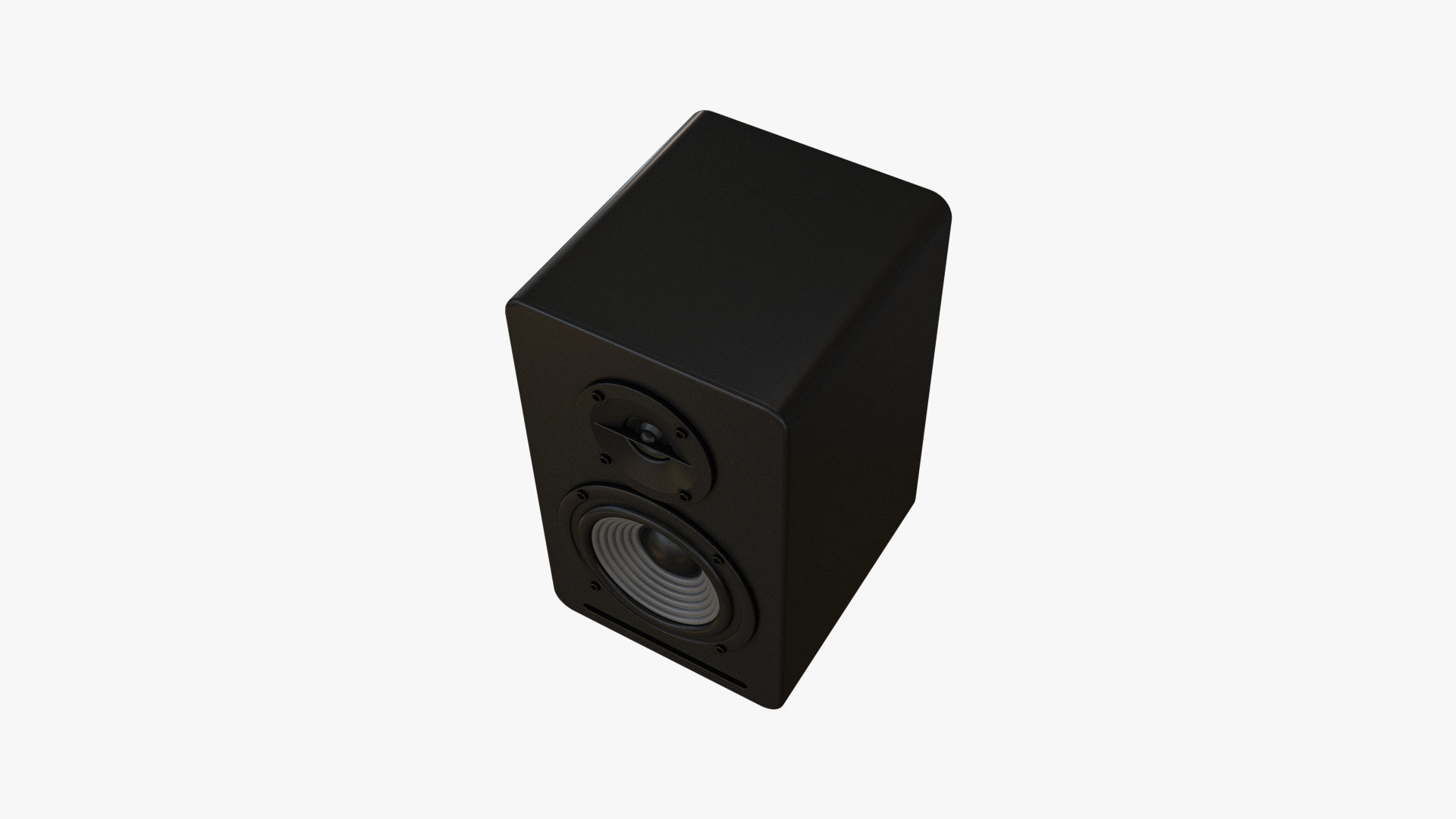 Bookshelf Passive Speaker Black 3D model_6