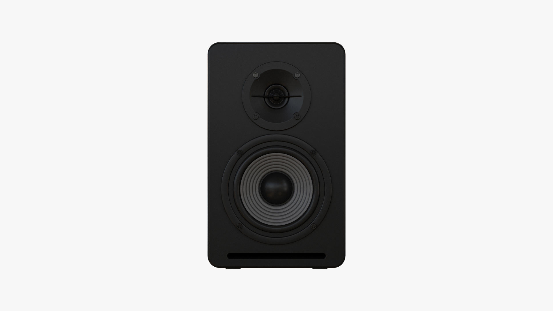 Bookshelf Passive Speaker Black 3D model_3